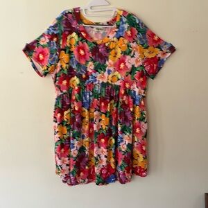 Haptics By Holly Harper Floral Midi Dress Or Tunic Size 2X